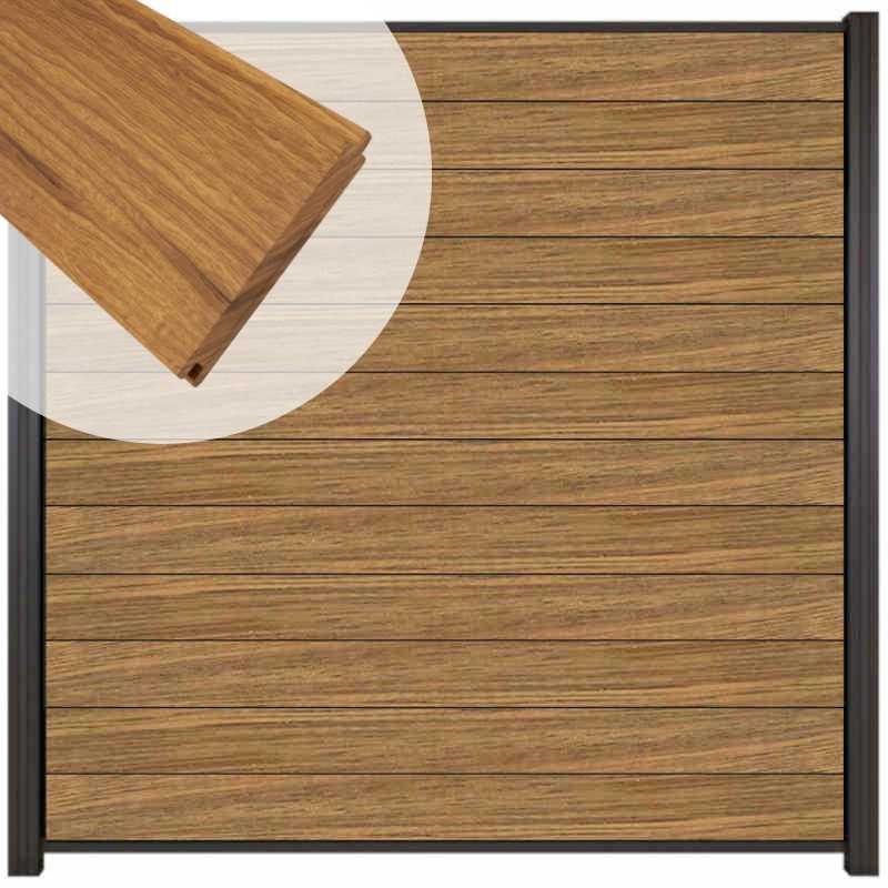 Zelfbouw schutting hardhout Mix & Match Thermo Fraké - antraciet alu accessoires (180 x 180 cm)