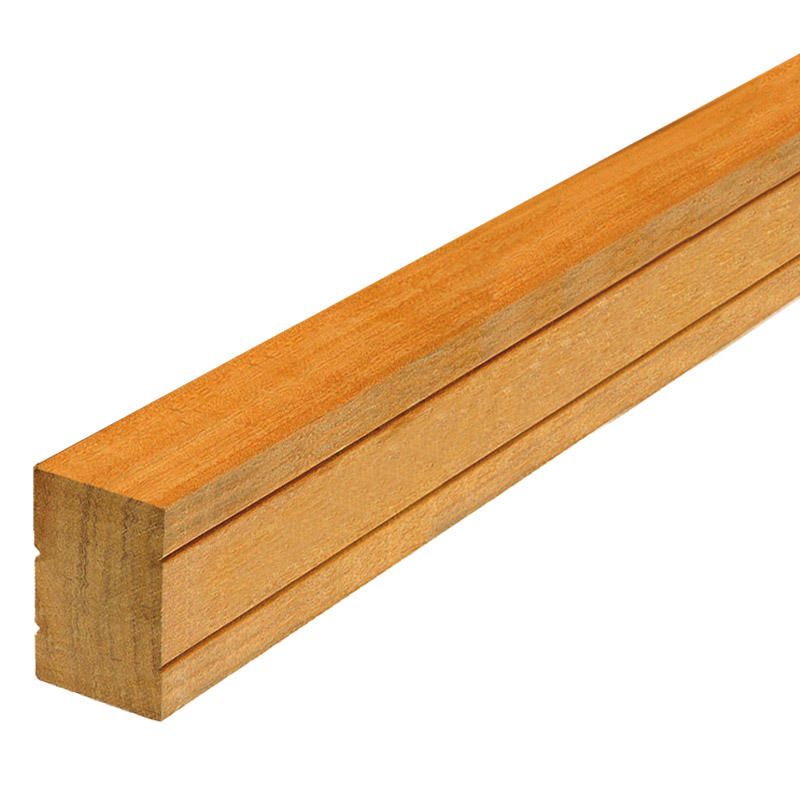 Balk hardhout bankirai 40 x 60 mm - geschaafd v-groef (3,65 mtr)