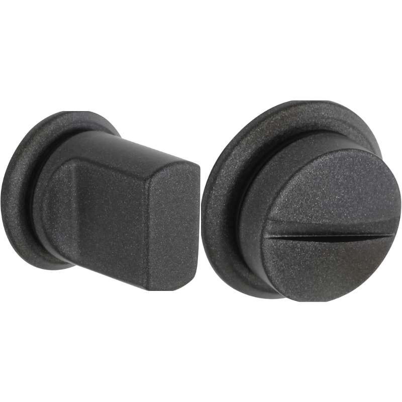 Deurbeslag - Ibiza - Toilet vrij-bezet - Gunmetal black