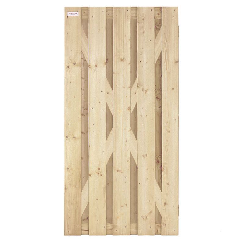 Tuindeur verduurzaamd grenen - Groen geïmpregneerd (90 x 180 cm ) dikte 3,9 cm