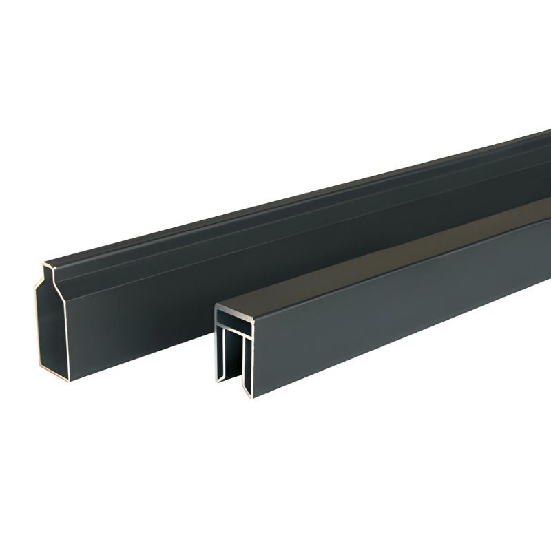Onder- en bovenregel aluminium - Modular - Rhombus antraciet gepoedercoat - 2 x 4,1 x 180 cm