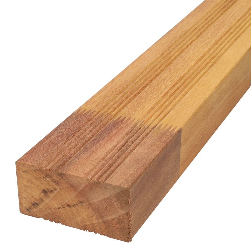 Balk hardhout gevingerlast 45 x 90 mm