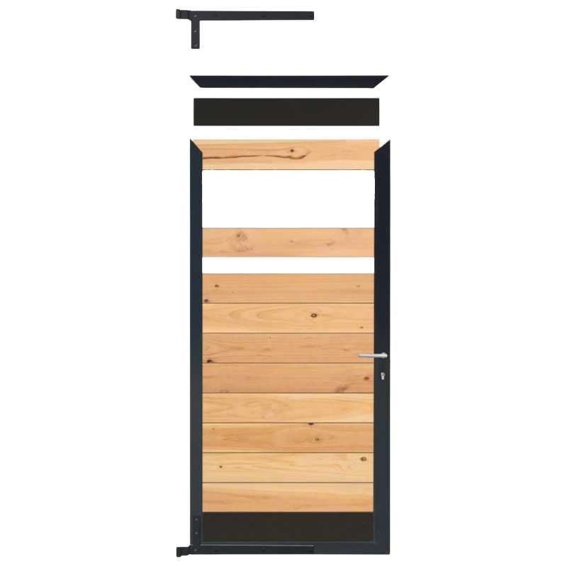 Tuindeur frame aluminium Mix & Match - zwart (90 x 180 cm) inclusief beslag