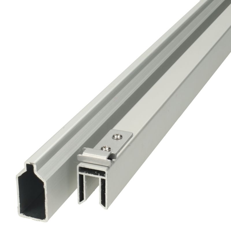 Rhombus zelfbouwset - Onder- en bovenregel aluminium - blank 2 x 4 x 180 cm