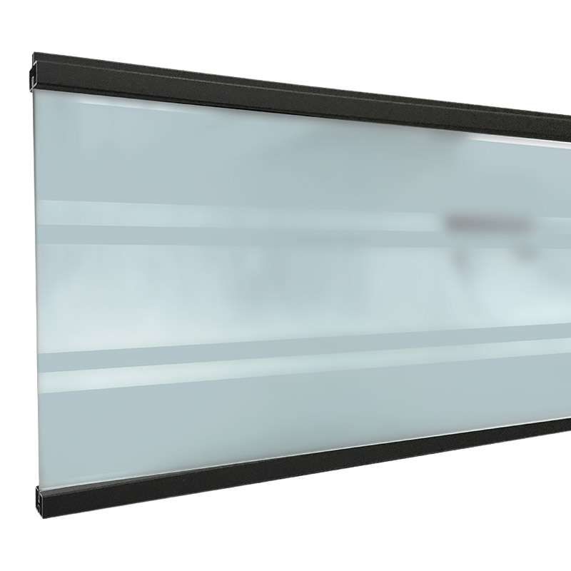 Modular lamel - hardglas - antraciet - 180 x 21 cm