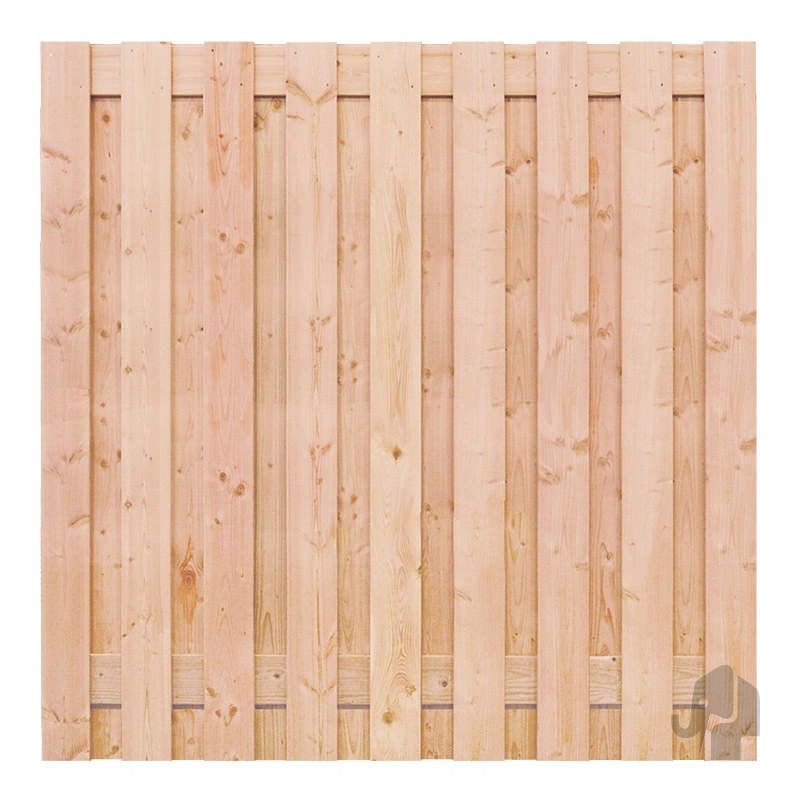 Schutting XL Douglas recht 17L rvs (200 x 200 cm) gezaagd schermdikte 4,5 cm