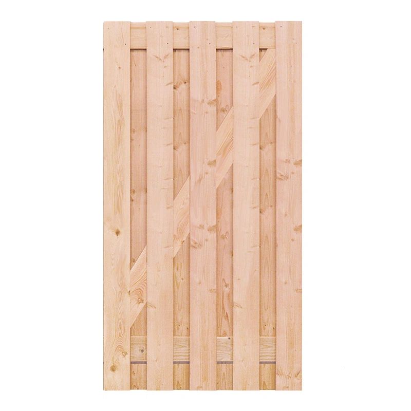 Tuindeur XL Douglas recht rvs (100 x 200 cm) gezaagd dikte 4,5 cm