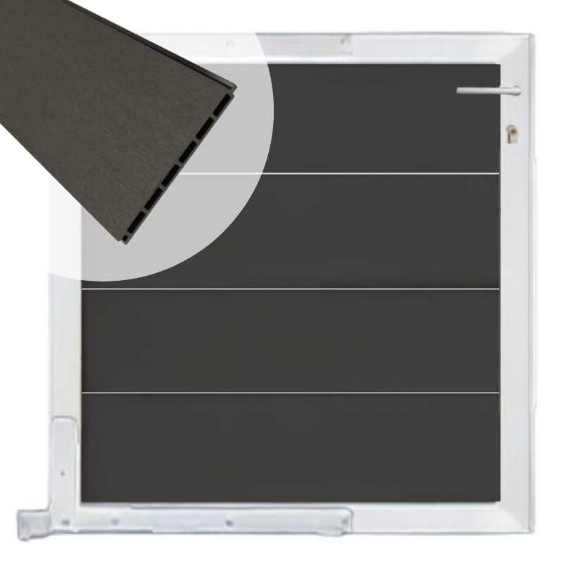 Tuinpoort aluminium blank frame Modular - composiet antraciet (90 x 90 cm)
