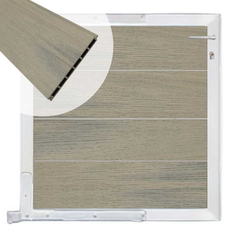 Tuinpoort aluminium blank frame Modular - composiet co-ex grijs (90 x 90 cm)