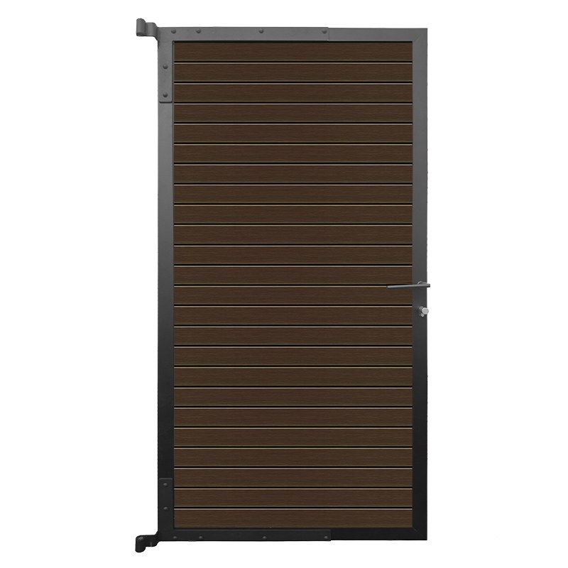 Tuindeur aluminium Dark Line Rhombus - Naturel dark brown antraciet frame (90 x 180 cm)