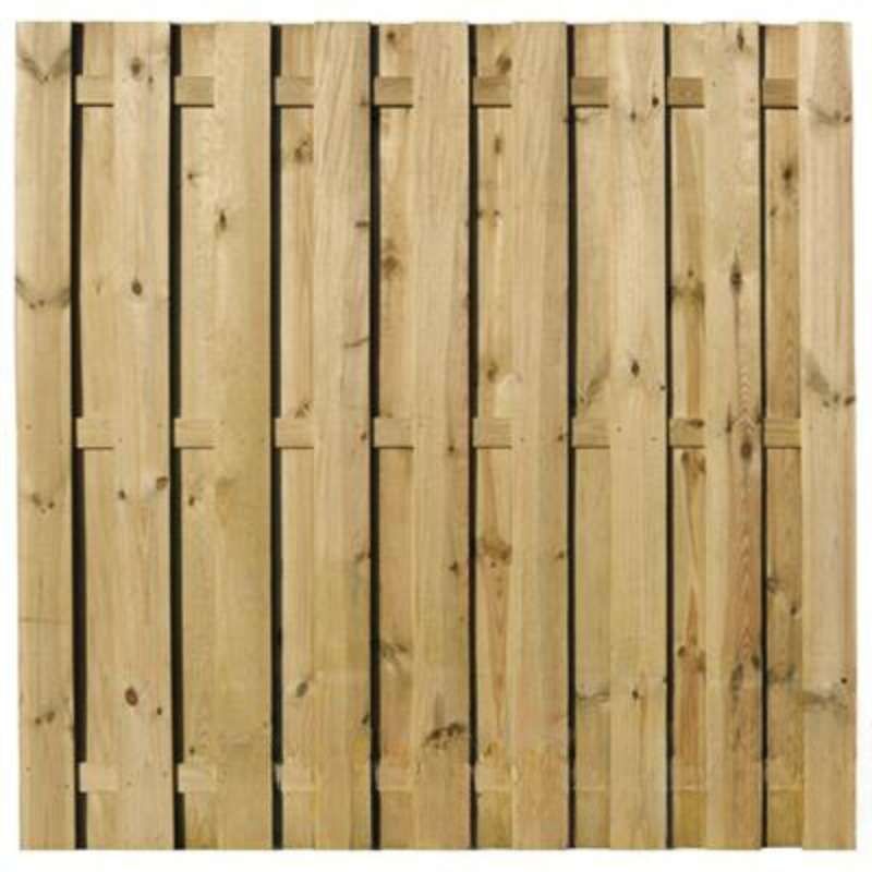 Schutting XL Grenen recht 17L rvs (200 x 200 cm) geschaafd schermdikte 3,9 cm