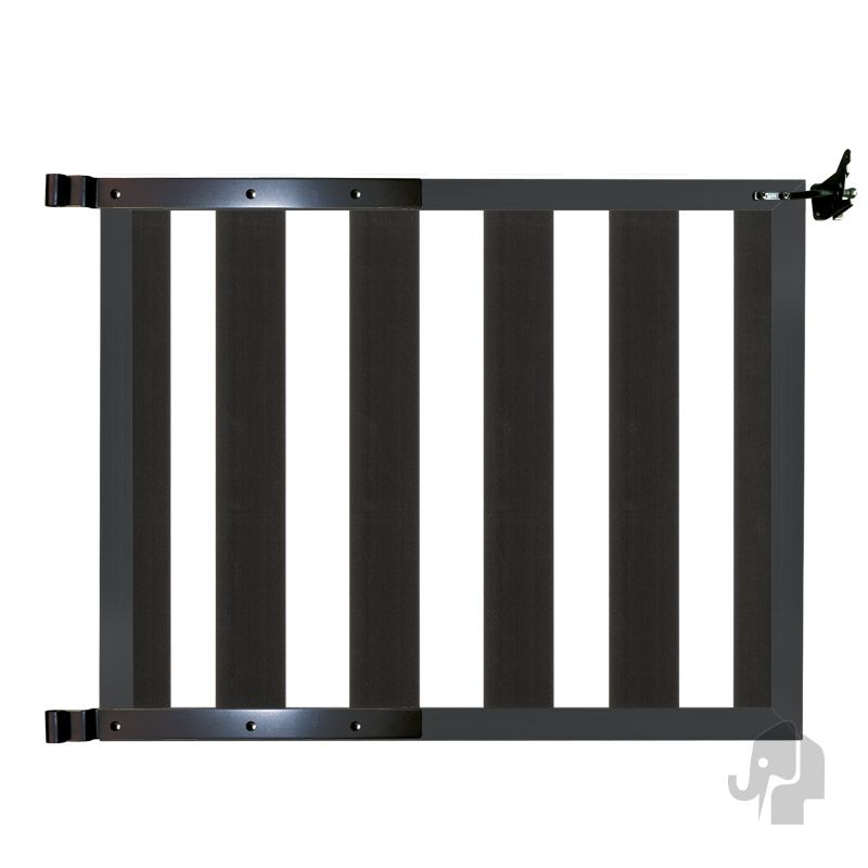 Tuinhek poort composiet Design antraciet met antraciet alu frame incl. beslag (100 x 80 cm)