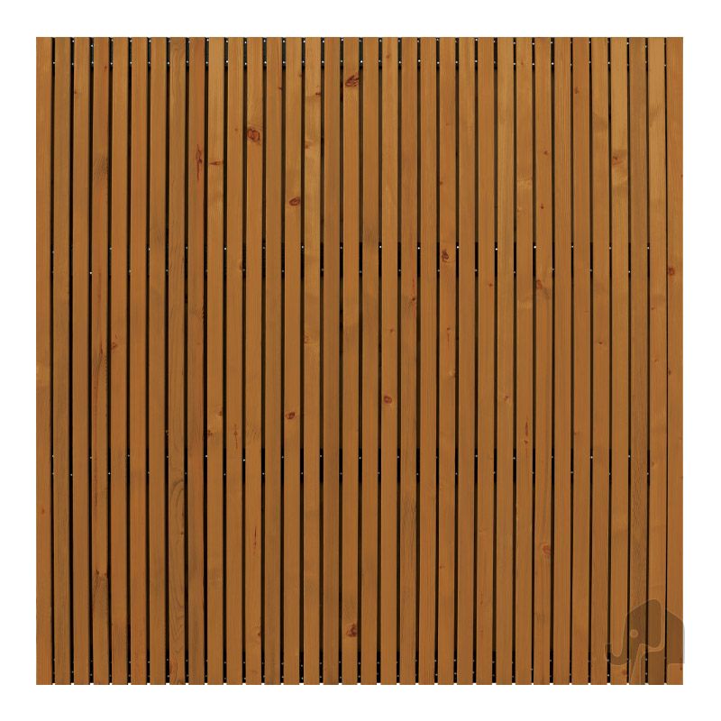Schutting zachthout vuren bruin - Stripes Black (179 x 179 cm)