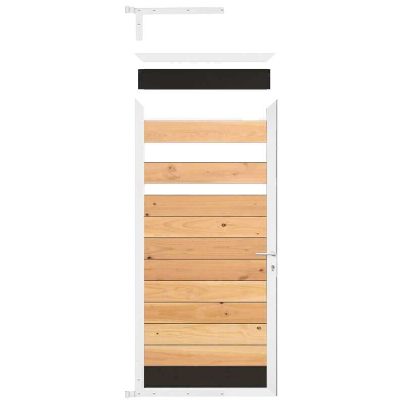 Tuindeur frame aluminium Mix & Match - wit (90 x 180 cm) inclusief beslag