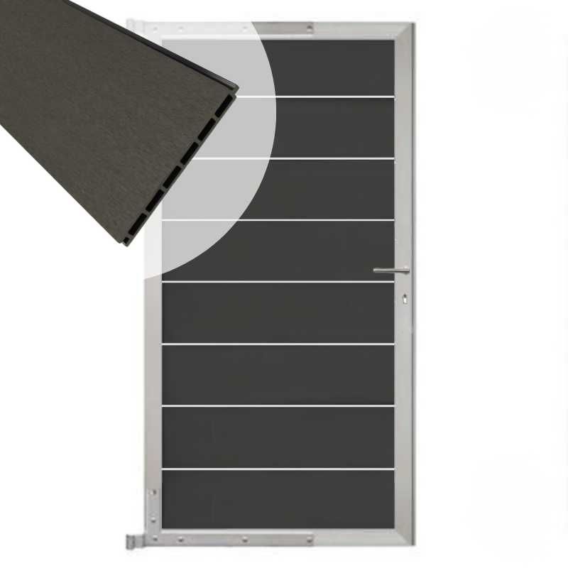 Tuindeur aluminium blank frame Modular - composiet antraciet (90 x 180 cm)