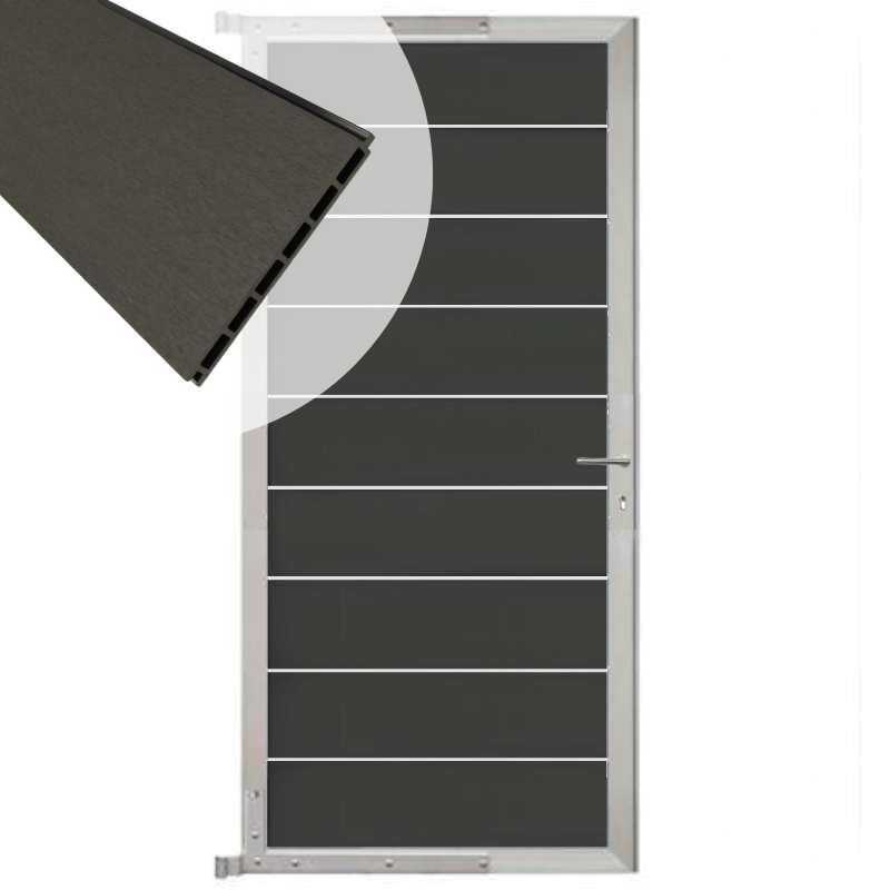 Tuindeur aluminium blank frame Modular - composiet antraciet (90 x 200 cm)