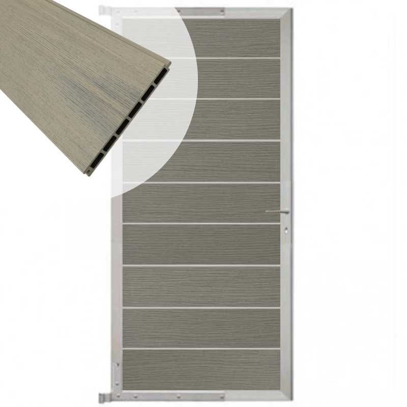 Tuindeur aluminium blank frame Modular - composiet co-ex grijs (90 x 200 cm)