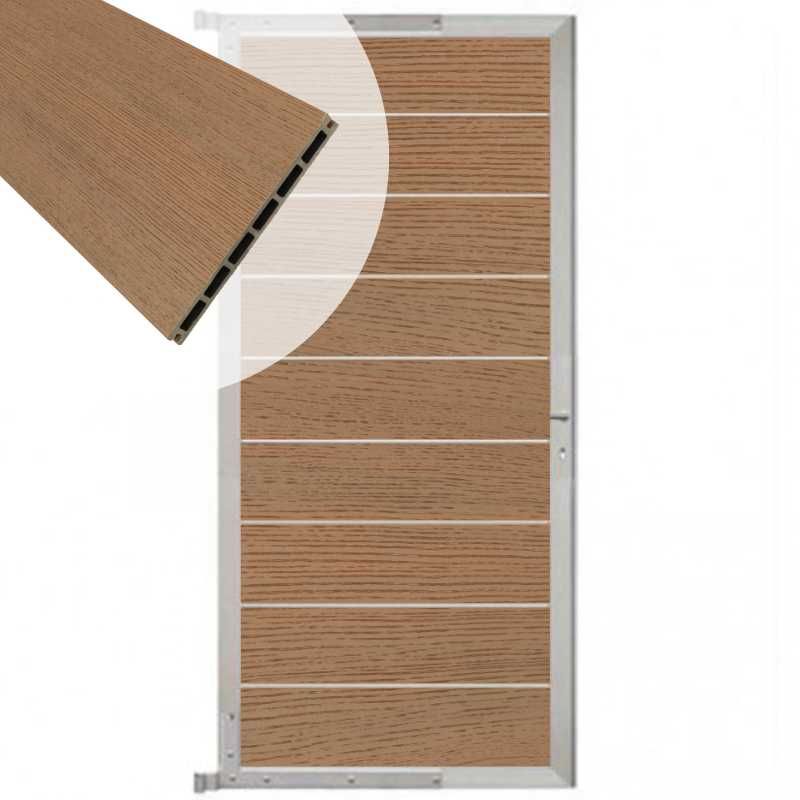 Tuindeur aluminium blank frame Modular - composiet co-ex dark brown (90 x 200 cm)