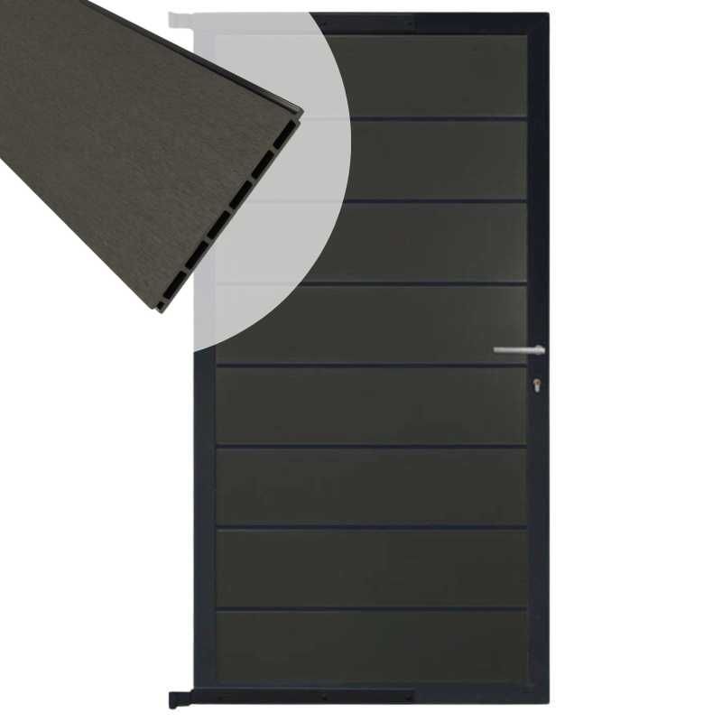 Tuindeur aluminium antraciet frame Modular - composiet antraciet (90 x 180 cm)