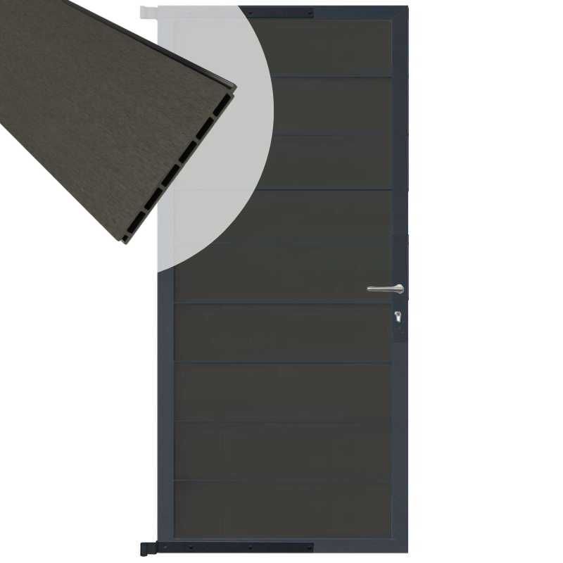 Tuindeur aluminium antraciet frame Modular - composiet antraciet (90 x 200 cm)