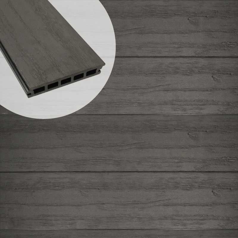 Vlonderplank composiet naadloos - 2,1 x 14,5 cm - antraciet