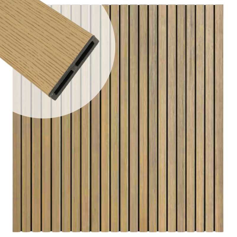 Schutting composiet co-extrusie Stripes Oak (180 x 180 cm)