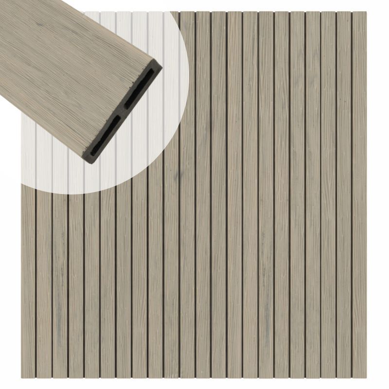 Schutting composiet co-extrusie Stripes Naturel Grey (180 x 180 cm)