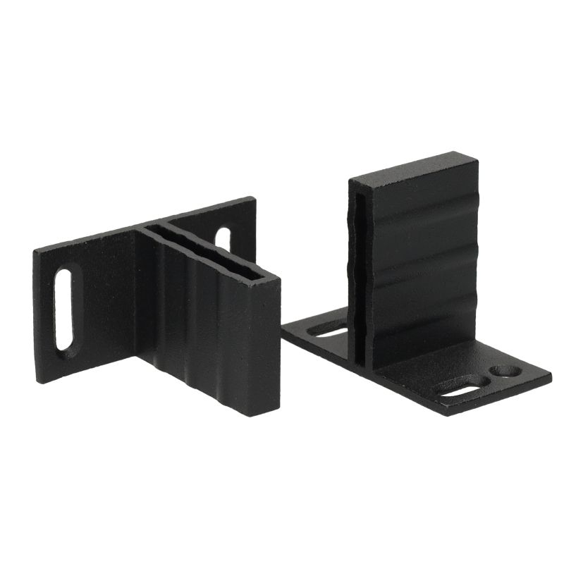 T-beslag zwart aluminium voor C-Wood schermen (6 stuks)