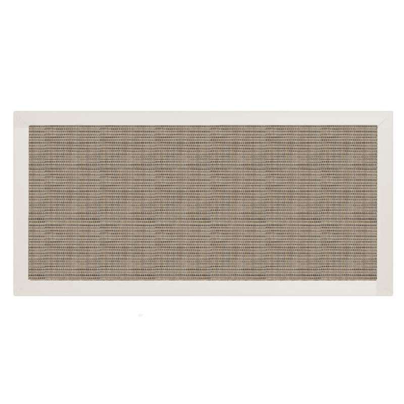 Schutting Sereno Textileen Mocha Weave - Wit aluminium kader (180 x 90 cm)