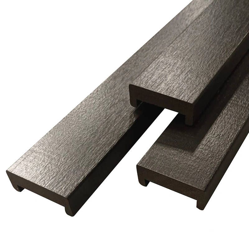 Afdeklat hardhout zwart 2,4 x 6,0 cm (180 cm) - sponning 4,6 cm