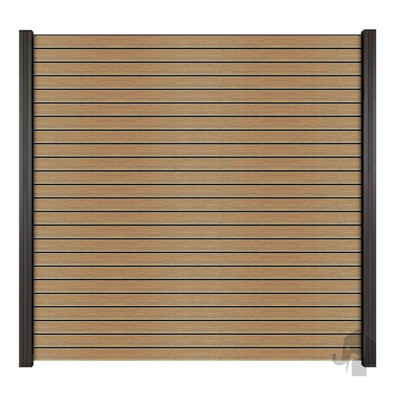 Schutting aluminium Dark Line Rhombus co-ex eiken (180 x 180 cm)