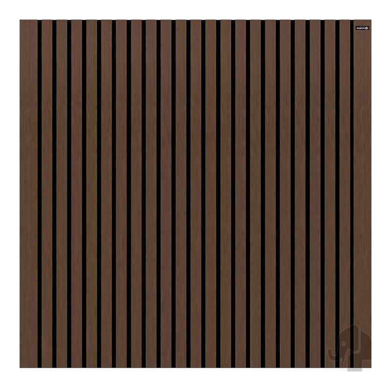 Schutting composiet co-ex Stripes Black - Natural dark brown (180 x 180 cm)