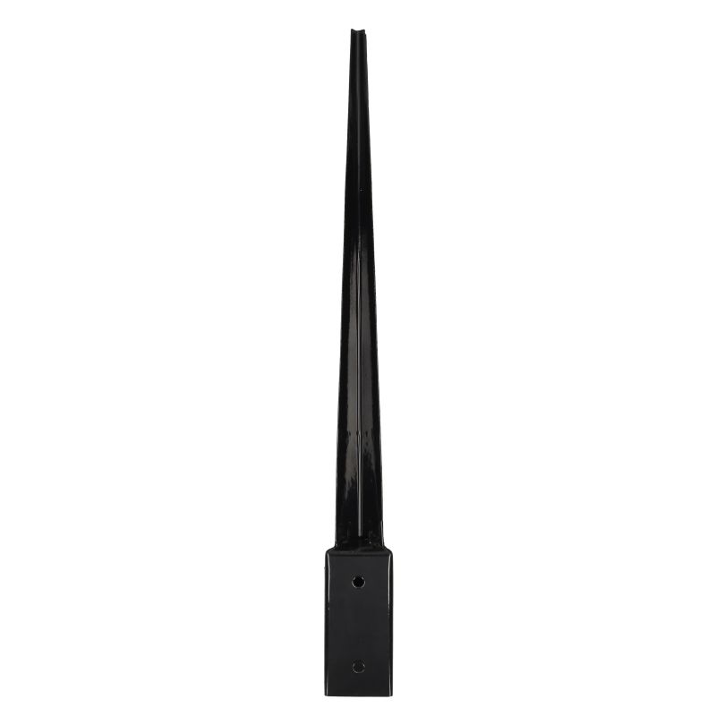 Paalhouder gepunt verzinkt zwart gepoedercoat (7,1 x 7,1 x 75 cm)