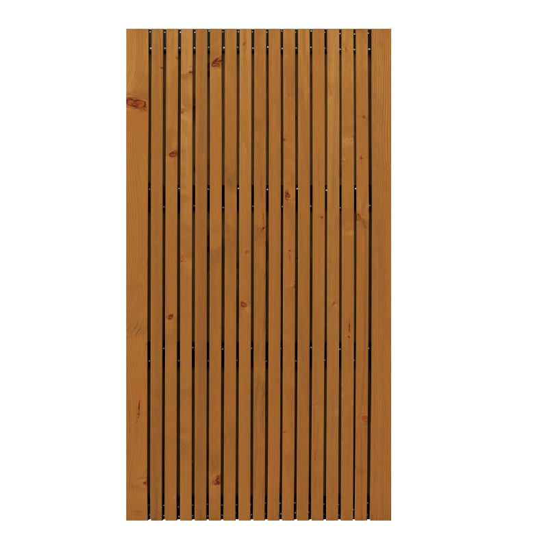 Tuindeur zachthout vuren bruin - Stripes Black (100 x 179 cm)