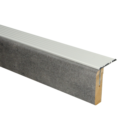 Uitloopprofiel Zilver - Trelleborg Kalksteen - 136 x 6,3 cm