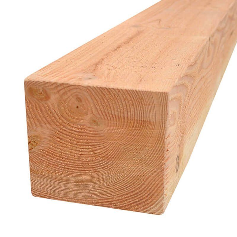 Paal Douglas 10,0 x 10,0 cm fijnbezaagd