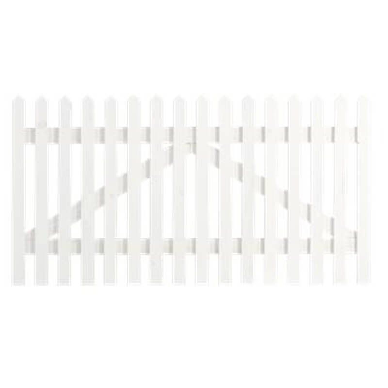 Tuinpoort vuren - Skagen Lux recht wit (150 x 80 cm)