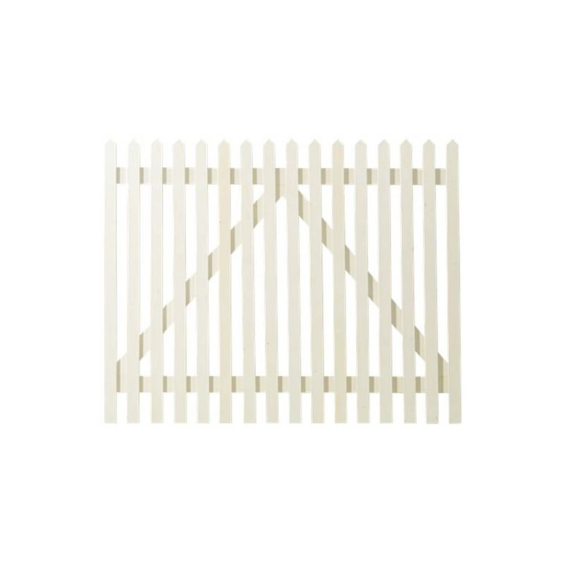 Tuinpoort vuren - Skagen Lux recht wit (150 x 120 cm)