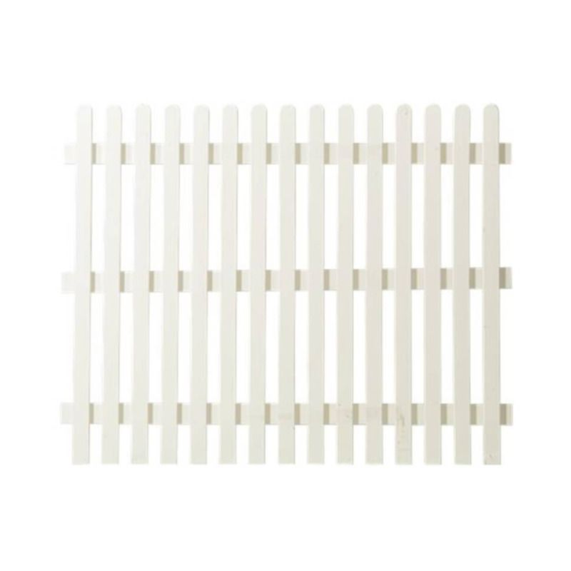 Tuinhek vuren - Retro recht wit (150 x 120 cm)