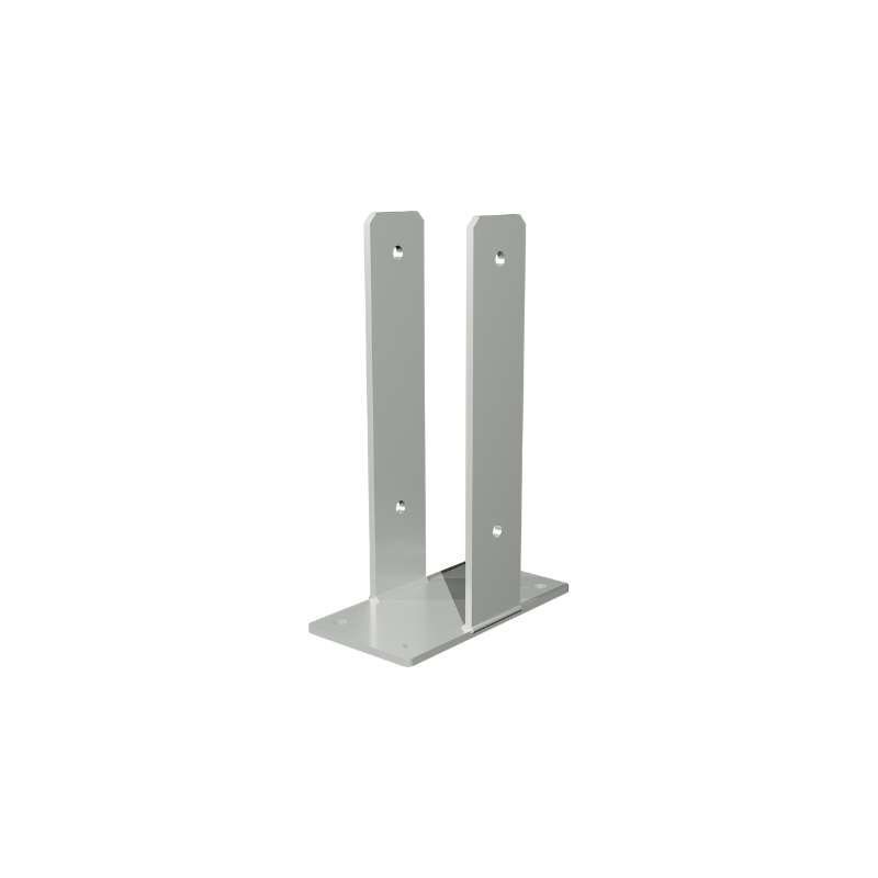 Paalhouder met voet gegalvaniseerd tbv tuinpaal 9 x 9 cm - 30 cm