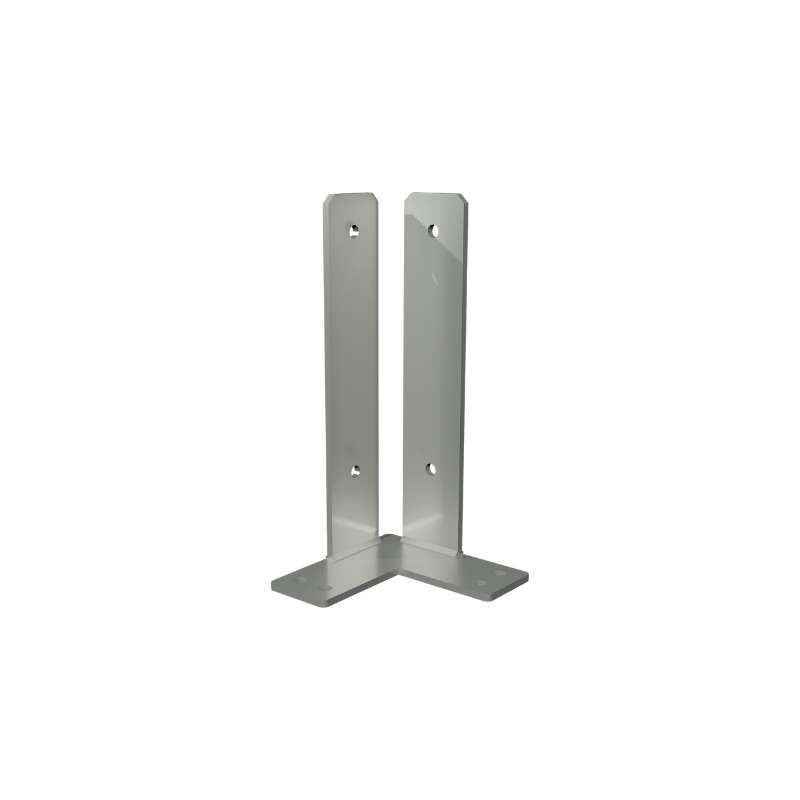 Paalhouder hoek gegalvaniseerd tbv tuinpaal van 9 x 9 cm - 30 cm
