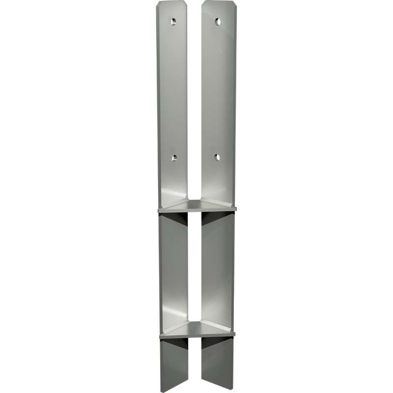 Paalhouder hoek gegalvaniseerd tbv tuinpaal van 9 x 9 cm - 60 cm