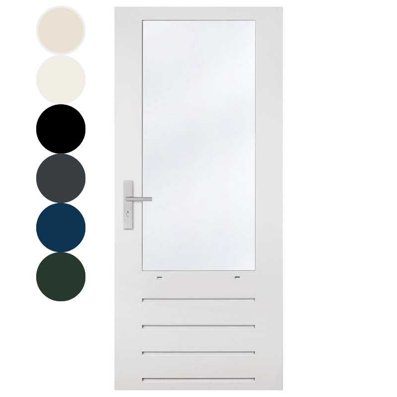Achterdeur - Massief Merbau - 1466 - Voorbehandeld creme wit