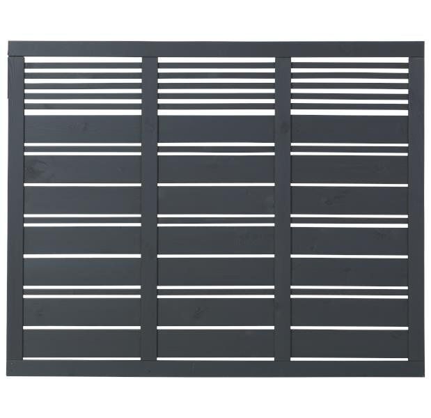 Schutting vuren - Silence louvre recht antraciet (176 x 140 cm)