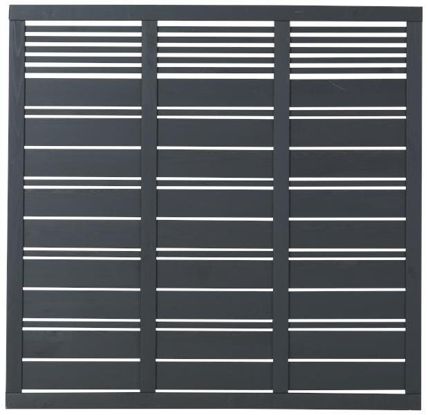 Schutting vuren - Silence louvre recht antraciet (176 x 170 cm)