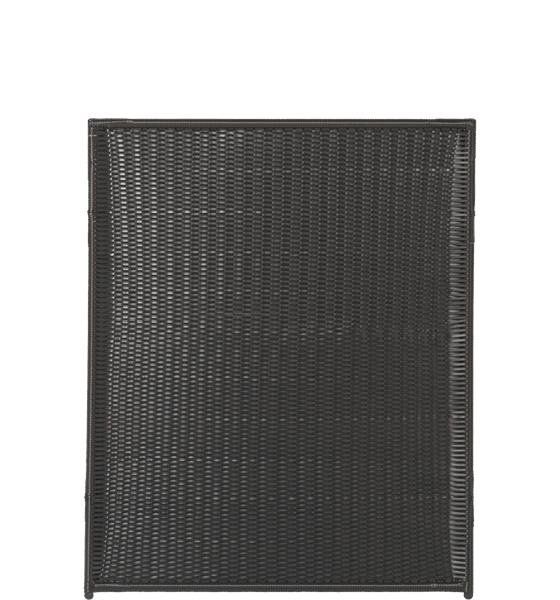 Schutting wicker - Trend recht zwart (115 x 140 cm)