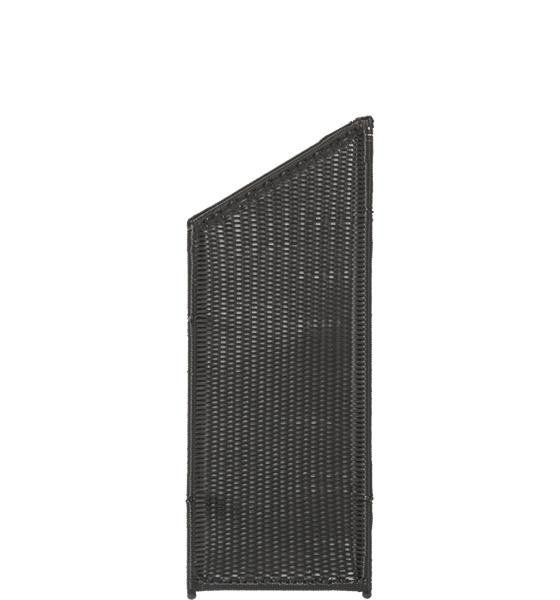 Schutting wicker - Trend schuin zwart - 55 x 140/110 cm
