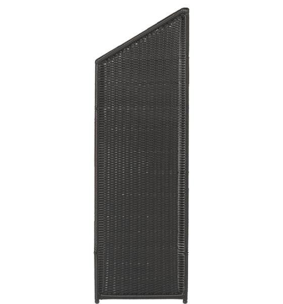 Schutting wicker - Trend schuin zwart - 55 x 170/140 cm