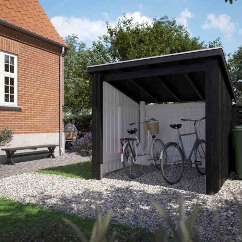 Berging open 5 m2 onbehandeld compleet 218 x 229 x 220 cm - Type C