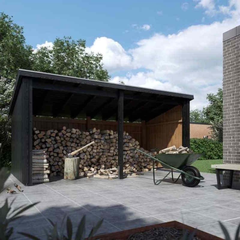 Multi tuinhuis open 9,5 m2 onbehandeld 218 x 432 x 220 cm - Type A